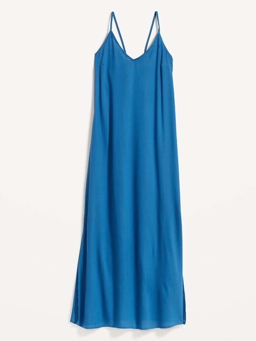 Old Navy Blue Maxi Tie Dress